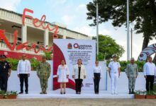 Izamiento de la Bandera del Estado conmemora los 50 años de la Constitución de Quintana Roo
