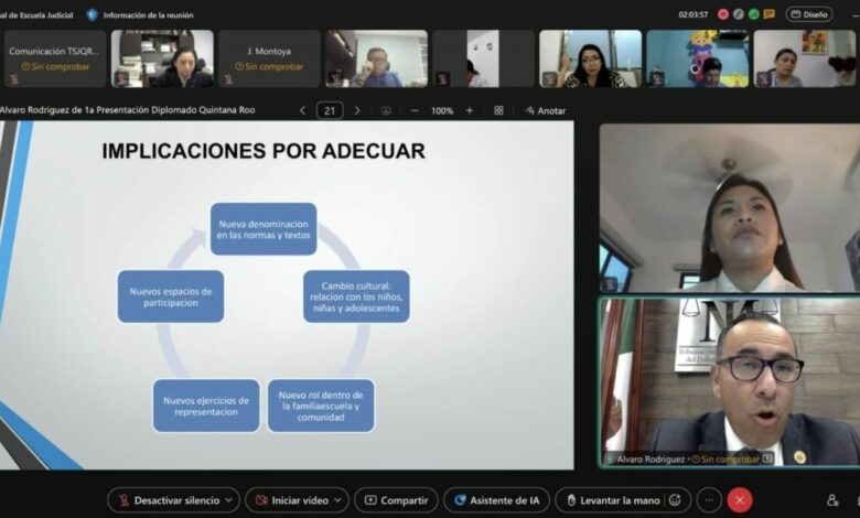 Inicia Diplomado en Justicia Penal para Adolescentes en el Poder Judicial de Quintana Roo